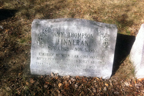Amy Thompson Finneran's headstone