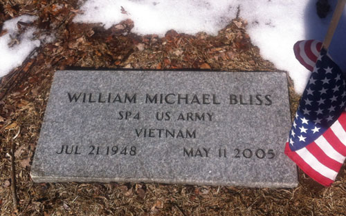 Headstone for William Bliss