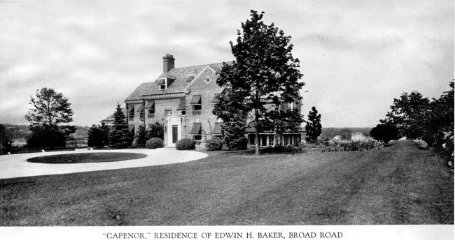"Capenor," Residence of Edwin H. Baker, Broad Road