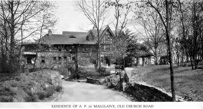 Residence of A.P. de Malglaive, Old Church Road