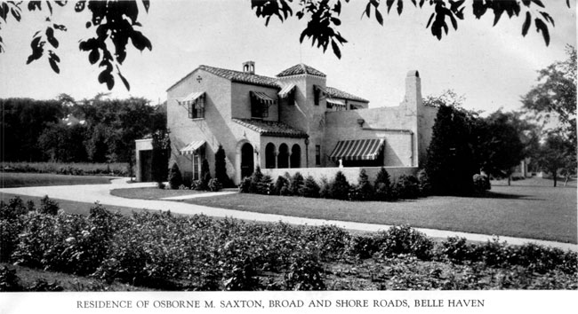 Residence of Osborne M. Saxton, Broad and Shore Roads, Belle Haven
