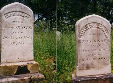 Enos and Elizabeth Knapp headstone