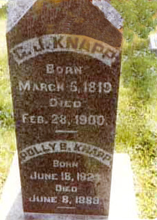 Gershom and Polly Knapp's headstone
