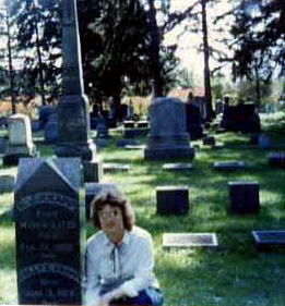 Rebecca Knapp Miller at the Tomac Cemetery