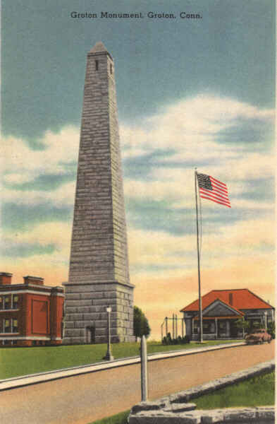 Groton Monument Vintage Postcard