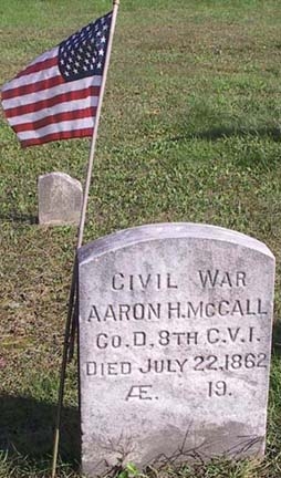 Aaron H. McCall, died 1862