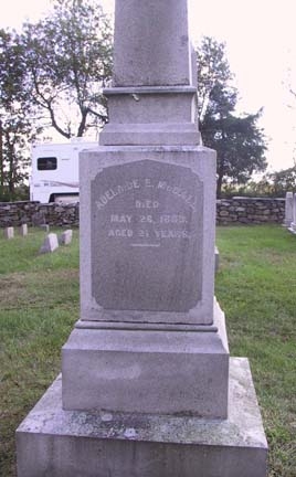 Adelaide McCall, died 1883