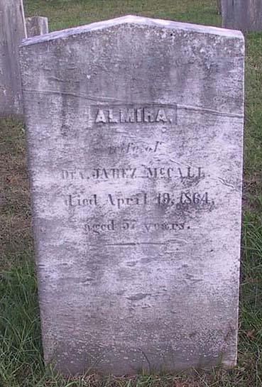 Almira McCall, died 1883