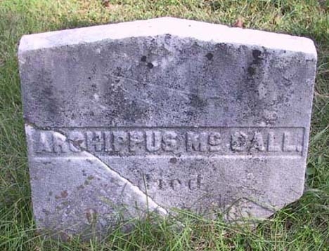 Archippus McCall, died 1865