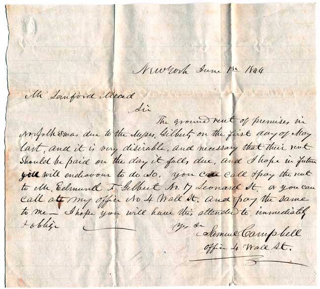 Greenwich Court Summons 1763: Amos Mead vs. Thomas Marshall